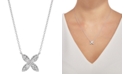 Forever Grown Diamonds Lab-Created Diamond Flower 18" Pendant Necklace (1/2 ct. t.w.) in Sterling Silver